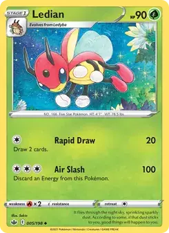 Ledian 5/198 Chilling Reign Pokémon card