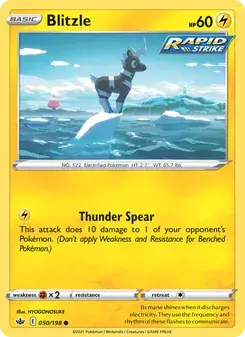 Blitzle 50/198 Chilling Reign Pokémon card