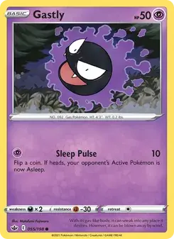 Gastly 55/198 Chilling Reign Pokémon card