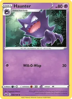 Haunter 56/198 Chilling Reign Pokémon card