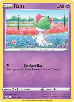 Ralts 59/198 Chilling Reign Pokémon card