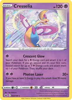 Cresselia 64/198 Chilling Reign Pokémon card