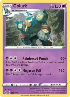 Golurk 66/198 Chilling Reign Pokémon card