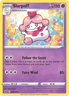 Slurpuff 68/198 Chilling Reign Pokémon card