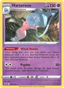 Hatterene 73/198 Chilling Reign Pokémon card