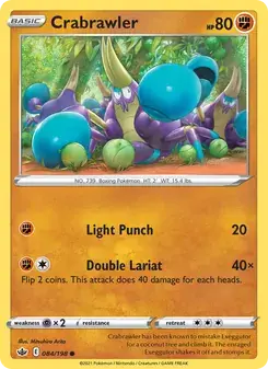 Crabrawler 84/198 Chilling Reign Pokémon card