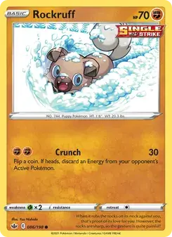 Rockruff 86/198 Chilling Reign Pokémon card