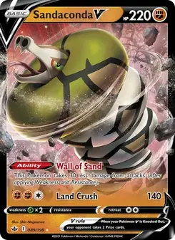 Sandaconda V 89/198 Chilling Reign Pokémon card