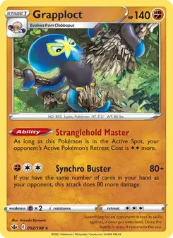 Grapploct 92/198 Chilling Reign Pokémon card