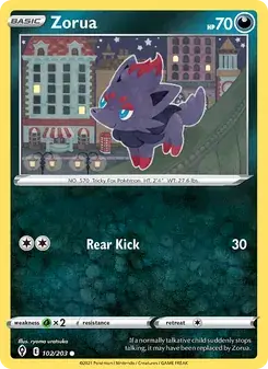 Zorua 102/203 Evolving Skies Pokémon card