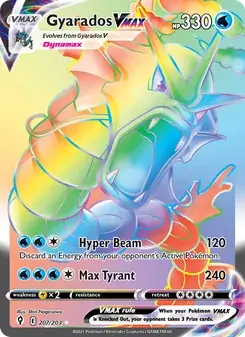 Gyarados VMAX 207/203 Evolving Skies Pokémon card