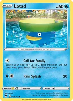 Lotad 32/203 Evolving Skies Pokémon card