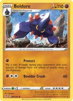 Boldore 87/203 Evolving Skies Pokémon card