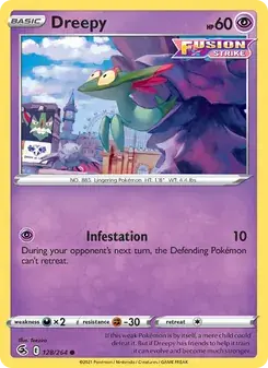 Dreepy 128/264 Fusion Strike Pokémon card