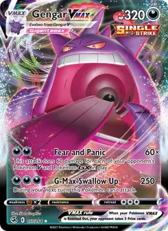 Gengar VMAX 157/264 Fusion Strike Pokémon card