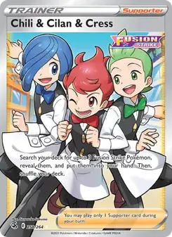 Chili & Cilan & Cress 258/264 Fusion Strike Pokémon card