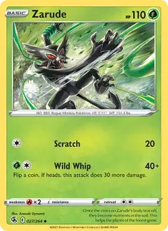 Zarude 27/264 Fusion Strike Pokémon card