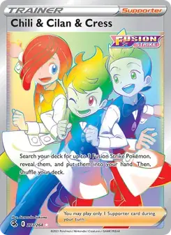 Chili & Cilan & Cress 273/264 Fusion Strike Pokémon card
