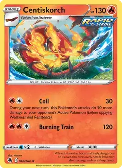 Centiskorch 48/264 Fusion Strike Pokémon card