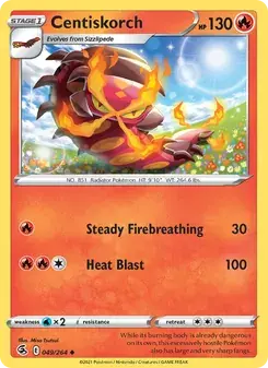 Centiskorch 49/264 Fusion Strike Pokémon card