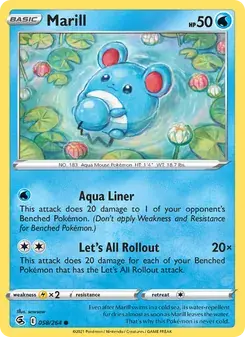 Marill 58/264 Fusion Strike Pokémon card