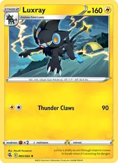 Luxray 93/264 Fusion Strike Pokémon card