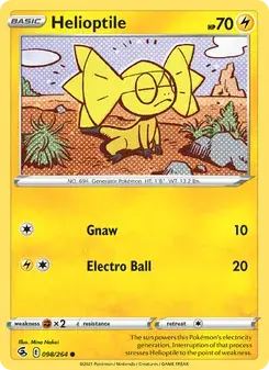 Helioptile 98/264 Fusion Strike Pokémon card