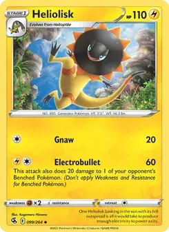 Heliolisk 99/264 Fusion Strike Pokémon card