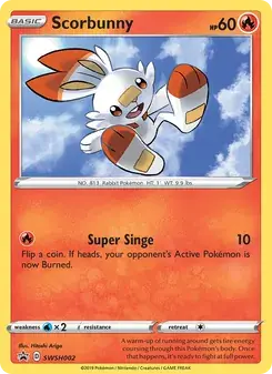 Scorbunny SWSH002 SWSH Black Star Promos Pokémon card