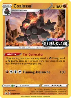 Coalossal SWSH024 SWSH Black Star Promos Pokémon card