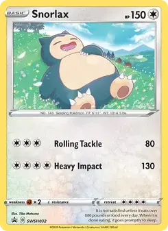 Snorlax SWSH032 SWSH Black Star Promos Pokémon card
