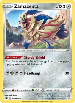 Zamazenta SWSH034 SWSH Black Star Promos Pokémon card