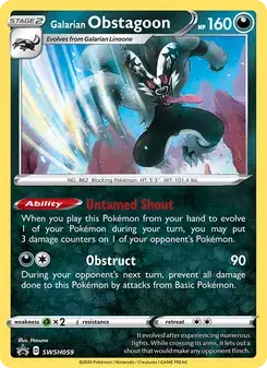 Galarian Obstagoon SWSH059 SWSH Black Star Promos Pokémon card