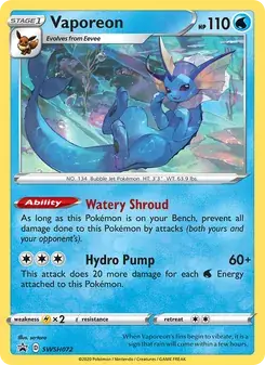Vaporeon SWSH072 SWSH Black Star Promos Pokémon card