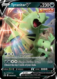 Tyranitar V SWSH109 SWSH Black Star Promos Pokémon card
