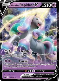 Galarian Rapidash V SWSH111 SWSH Black Star Promos Pokémon card