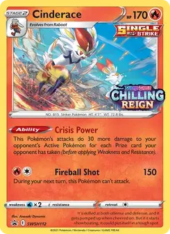 Cinderace SWSH112 SWSH Black Star Promos Pokémon card
