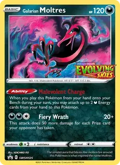 Galarian Moltres SWSH125 SWSH Black Star Promos Pokémon card