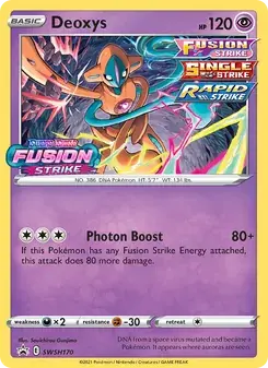 Deoxys SWSH170 SWSH Black Star Promos Pokémon card
