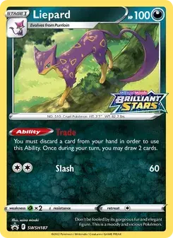 Liepard SWSH187 SWSH Black Star Promos Pokémon card