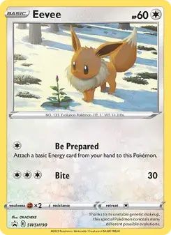 Eevee SWSH190 SWSH Black Star Promos Pokémon card