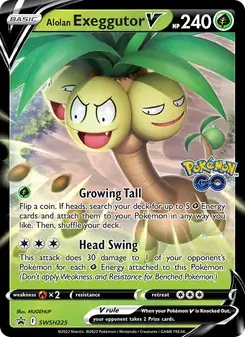 Alolan Exeggutor V SWSH225 SWSH Black Star Promos Pokémon card