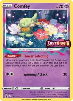 Comfey SWSH242 SWSH Black Star Promos Pokémon card