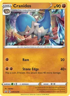 Cranidos SWSH274 SWSH Black Star Promos Pokémon card