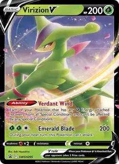 Virizion V SWSH295 SWSH Black Star Promos Pokémon card