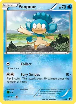 Panpour 11/39 Kalos Starter Set Pokémon card