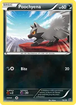 Poochyena 16/39 Kalos Starter Set Pokémon card