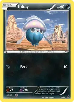Inkay 18/39 Kalos Starter Set Pokémon card