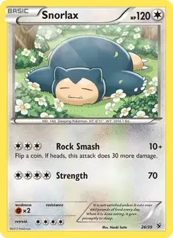 Snorlax 26/39 Kalos Starter Set Pokémon card