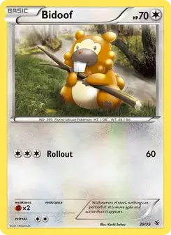 Bidoof 29/39 Kalos Starter Set Pokémon card